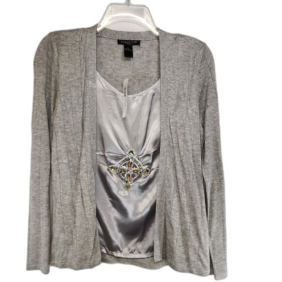 NWT August Silk Grey Tank Top Sweater Size PS - Picture 1 of 6